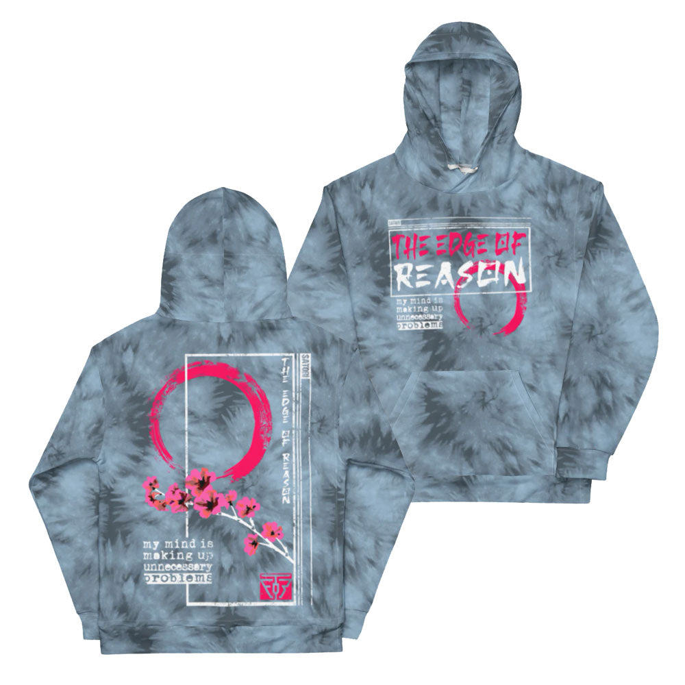 Graphic Hoodie Tie Dye Grey Sweater Men's Big Tall Long Sleeves